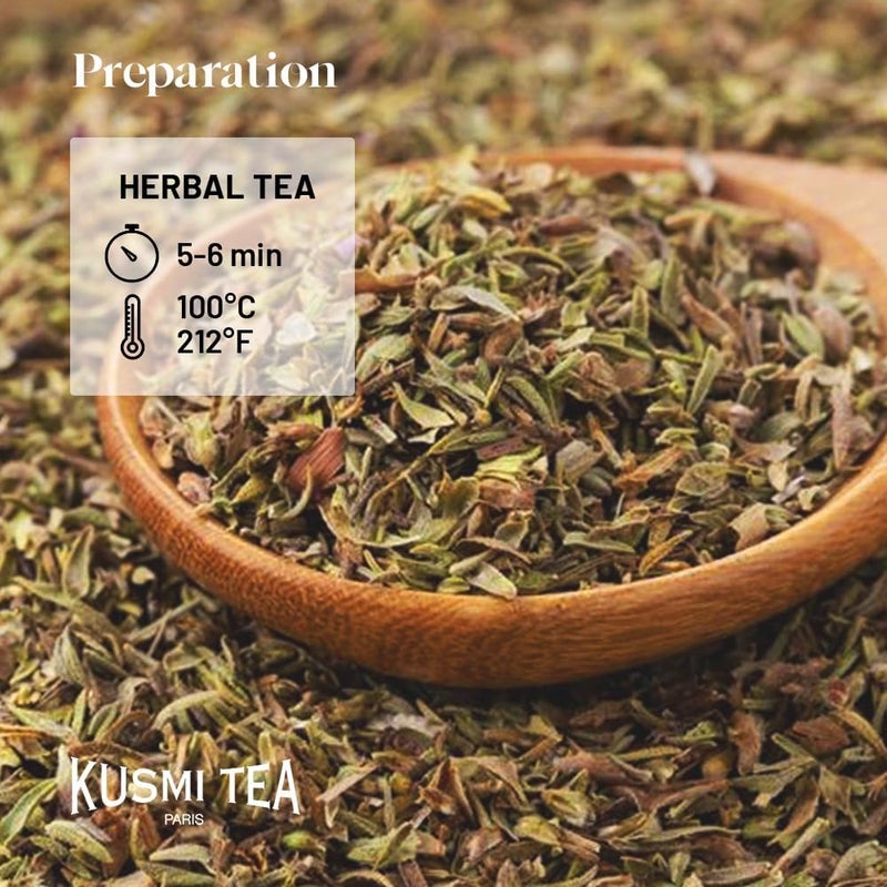 KUSMI TEA شاي كوسمي هابي مايند - شاي أعشاب عضوي مع فاكهة التنين، الكركم، التفاح، الفلفل الحار، المورينغا، الليمون والزنجبيل - خالي من الكافيين - 3.5 أونصة في علبة - Image 3