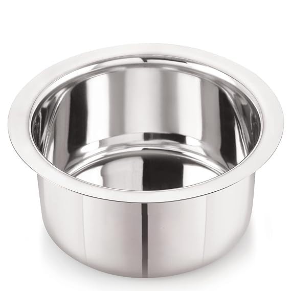 Shopsidex Tope Stainless Steel 10 22G Flat Bottom Tope Silver patila Boiling Milk Coffee Maker Induction and Gas Compatible 5 Litter - Image 3