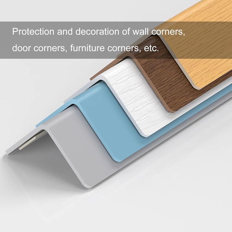PVC Corner Protector, Wood Grain Corner Protector, Corner Edge Protector, Living Room Decoration Edging Tile Edge Strip.Wood Color-2.5x270cm/1x106in - Image 4