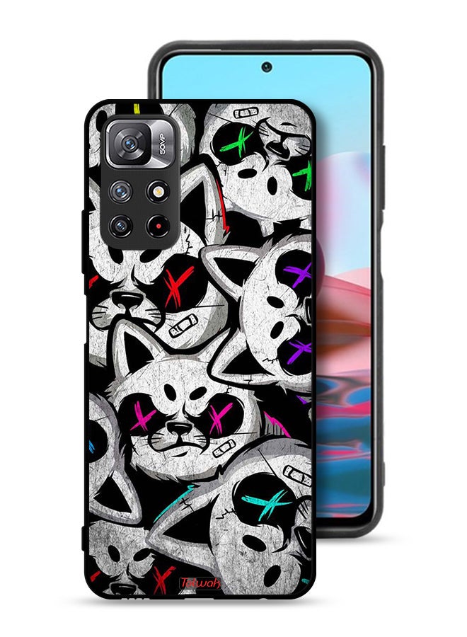 Tolwak Xiaomi Redmi Note 11 4G Protective Case Cover Marshmallow Cats - Image 1
