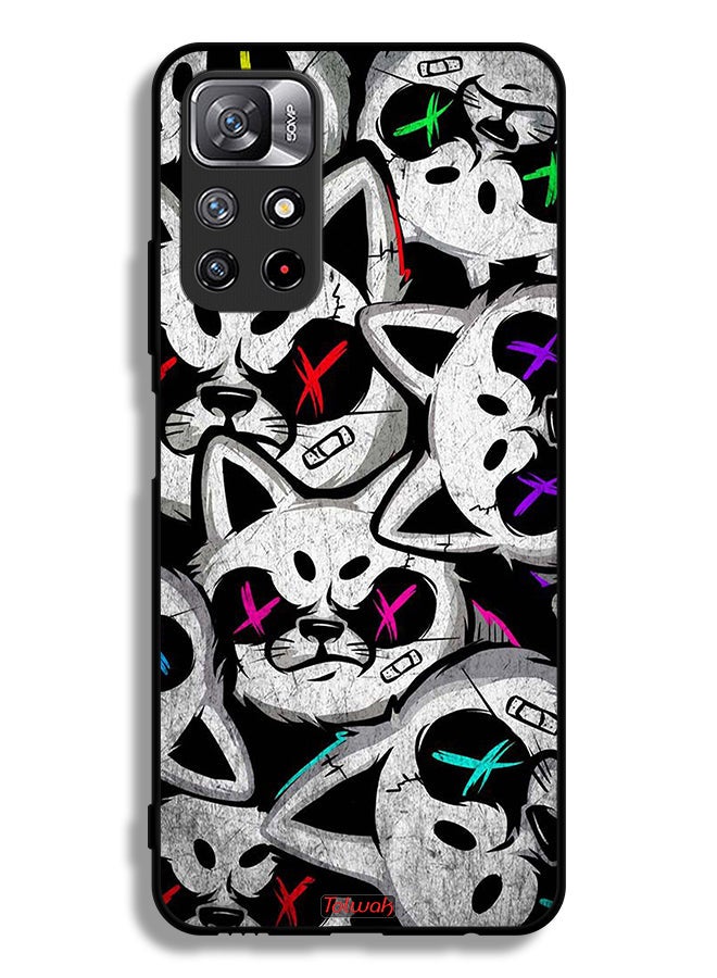 Tolwak Xiaomi Redmi Note 11 4G Protective Case Cover Marshmallow Cats - Image 2