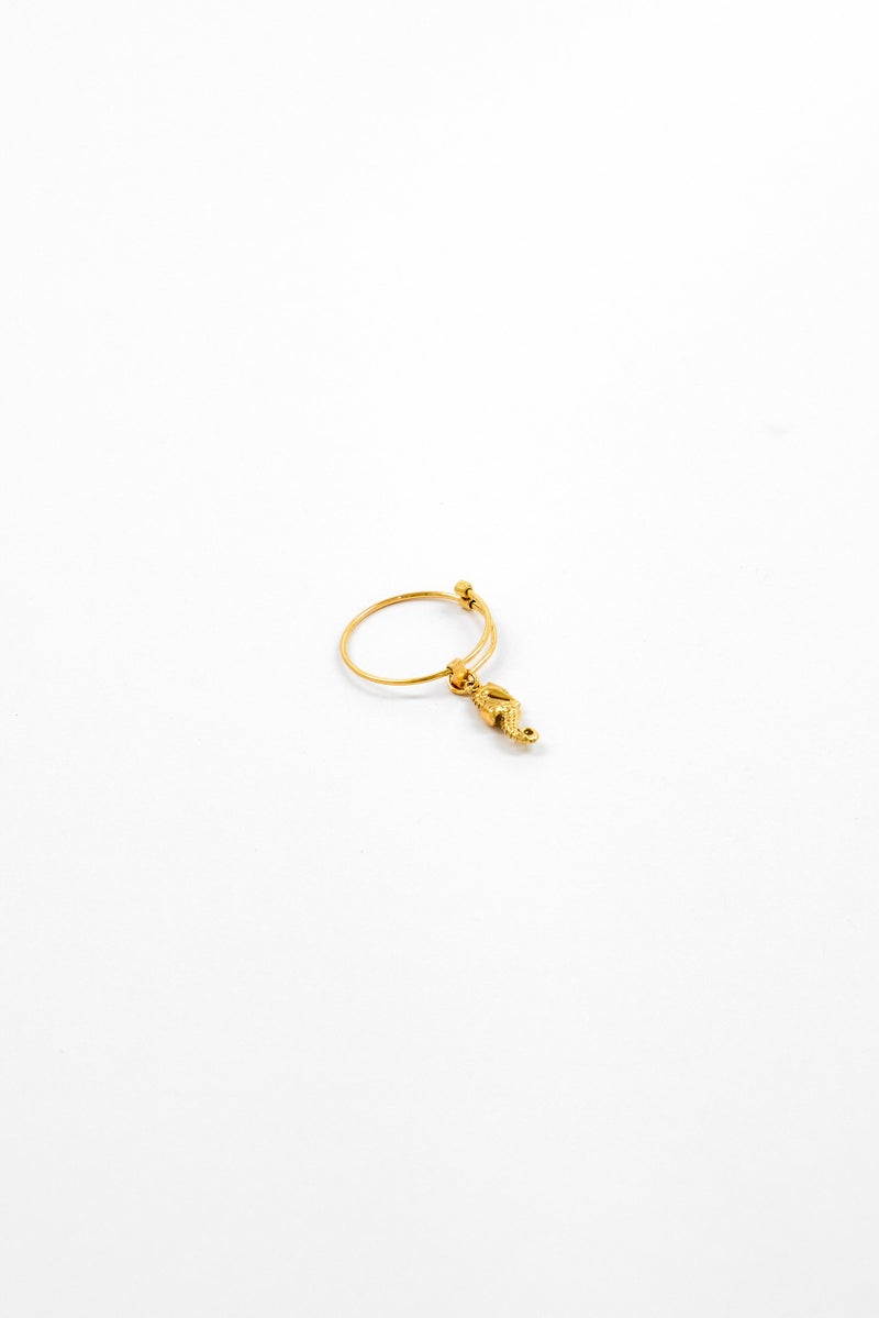 ALEX AND ANI Women Seahorse Charm Expandable Wire Ring, Gold  - Image 1