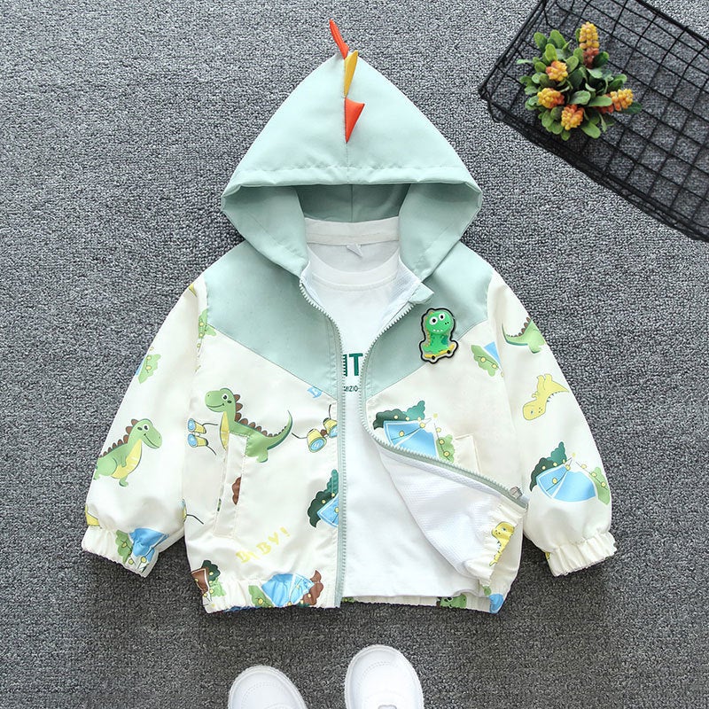 Children'S Clothing Boys Spring Clothing Small Dinosaur Jacket Style Boys Fashionable Small And Medium-Sized Kidsren Spring Girls Spring & Fall Trendy - Image 5