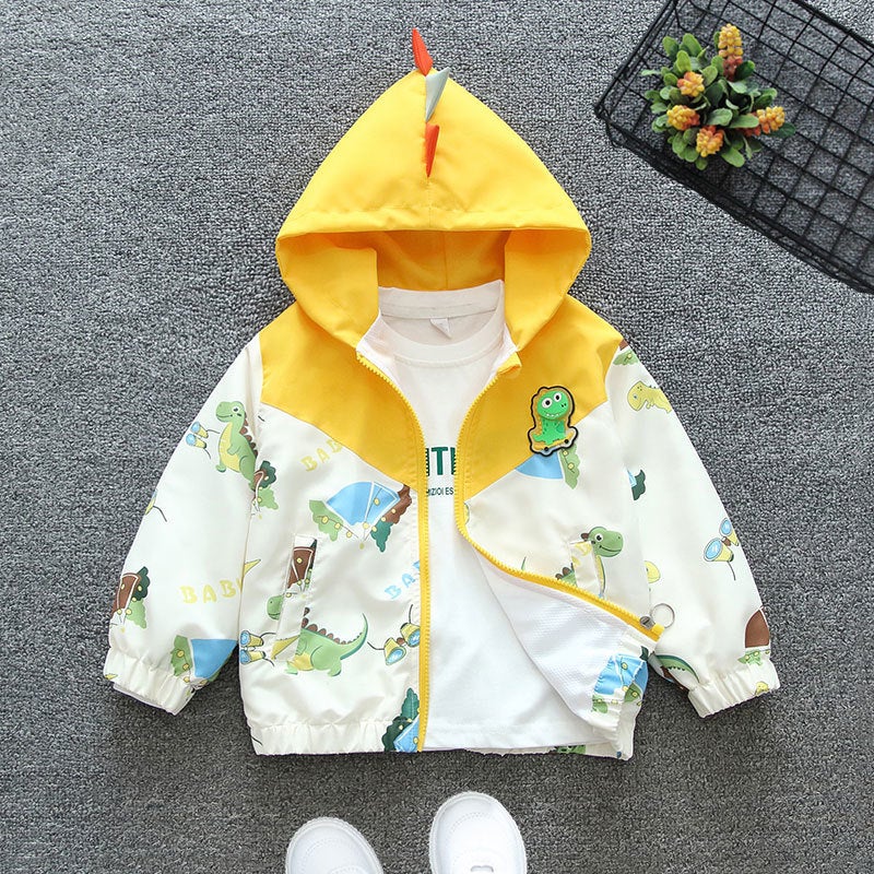 Children'S Clothing Boys Spring Clothing Small Dinosaur Jacket Style Boys Fashionable Small And Medium-Sized Kidsren Spring Girls Spring & Fall Trendy - Image 4