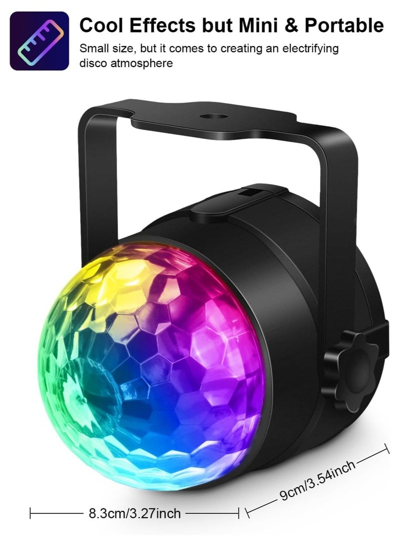 Scrolls Sound Activated Party Lights with Remote Control DJ Lighting, RGB Disco Ball Light, Strobe Lamp 7 Modes Stage Par Light for Home Room Dance Parties Bar Karaoke Wedding Show Club - Image 2
