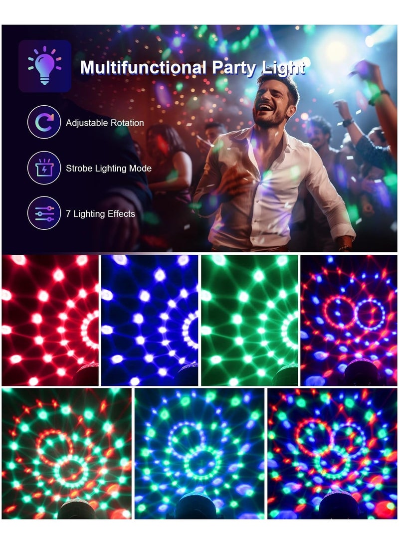 Scrolls Sound Activated Party Lights with Remote Control DJ Lighting, RGB Disco Ball Light, Strobe Lamp 7 Modes Stage Par Light for Home Room Dance Parties Bar Karaoke Wedding Show Club - Image 5