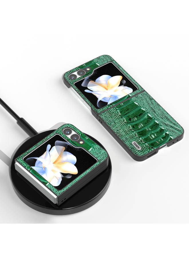 اس-توب حافظة لهاتف سامسونج جالاكسي Z Flip6 ABEEL من الجلد الطبيعي من سلسلة Weilai - Image 4