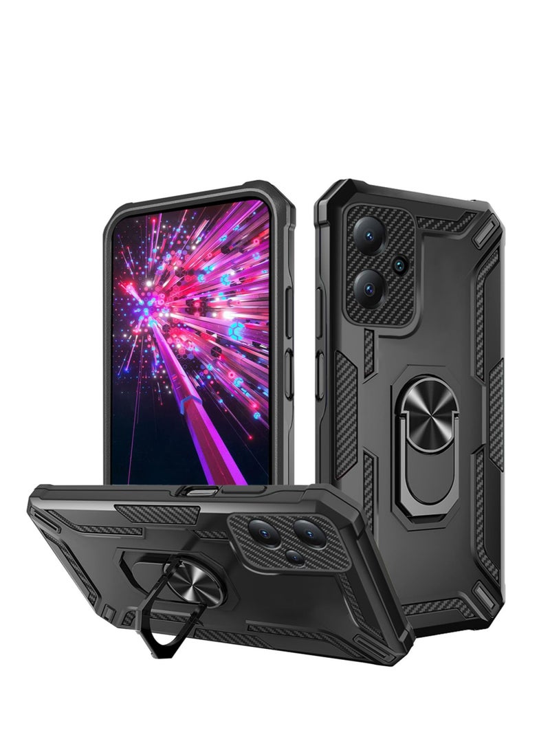 Excefore Military Grade Heavy Duty Shockproof Case for Xiaomi Redmi Note 12 5G /Poco X5, 360° Rotation Ring Holder Military Grade Shockproof Cover, for Xiaomi Redmi Note 12 5G /Poco X5 LB (Black) - Image 1