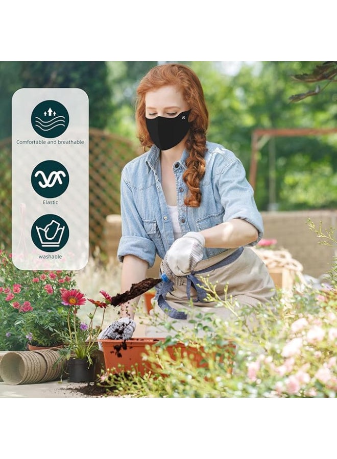 Kawkab Black 4-piece 3D seamless face mask, outdoor UV protection sunscreen mask, ice silk polyester breathable sunscreen face mask - Image 5