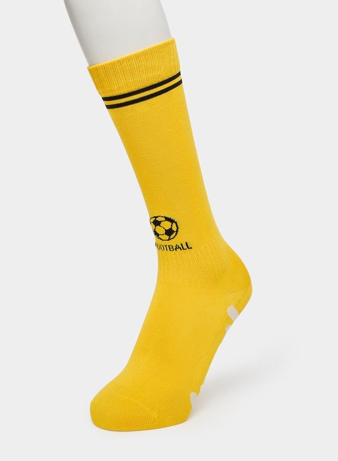Boys Striped Cuff High Socks