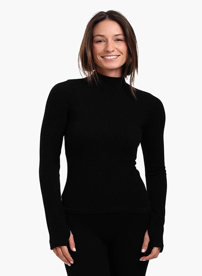 Carina High Neck Top with Thumbhole - Image 1