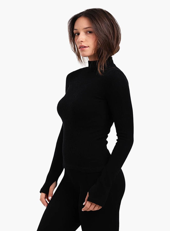 Carina High Neck Top with Thumbhole - Image 3