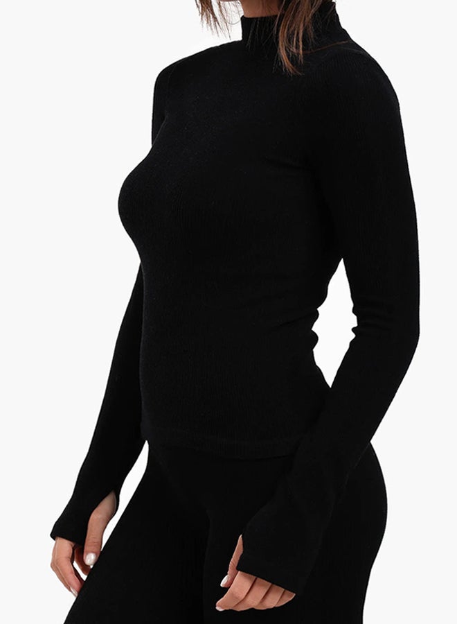 Carina High Neck Top with Thumbhole - Image 5