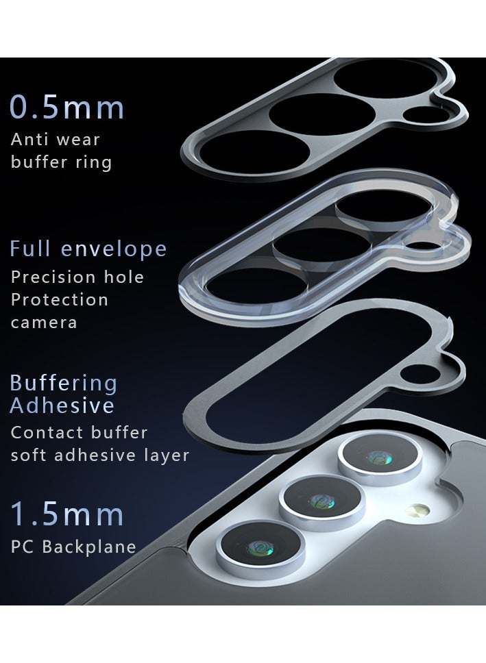 Case Cover Shockproof Hard PC Back Soft TPU Frame Matte Black Slim Protective Cover Compatible with  Samsung Galaxy A55 ( Black) - Image 2