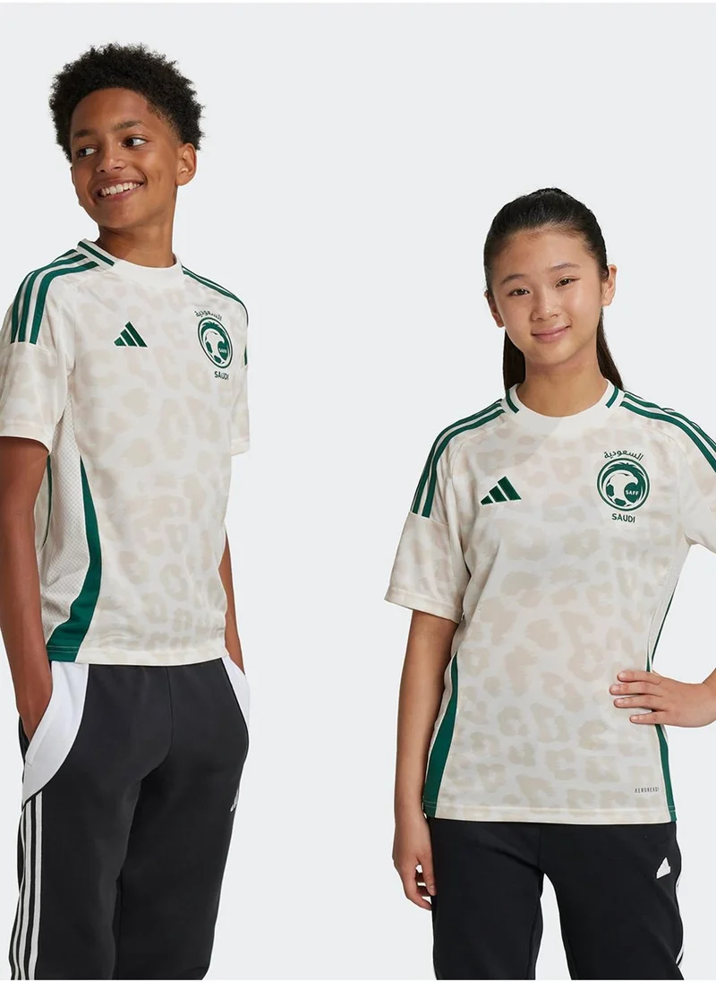adidas قميص كرة قدم أبيض للأطفال للجنسين