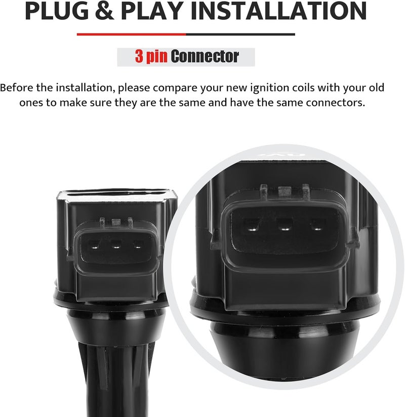 NPAUTO Ignition Coil Pack Set of 4 for Nissan Sentra and Almera - Image 5