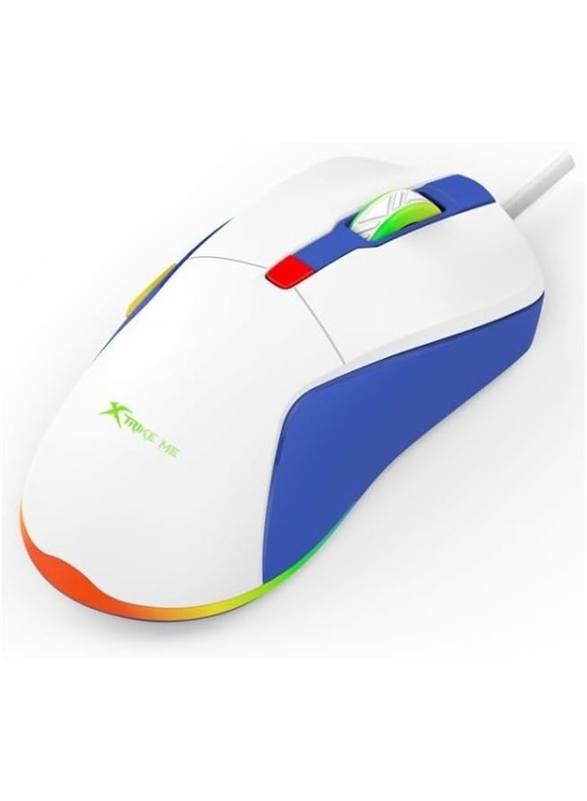 XTRIKE ME GM-227 Wired Gaming Mouse, White - Image 4
