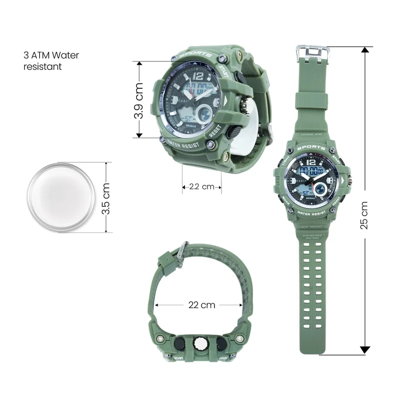 Curio  Kids's Plastic Analog Digital Watch CU-2129GAD-10 - 55 mm  | Best Price UAE
