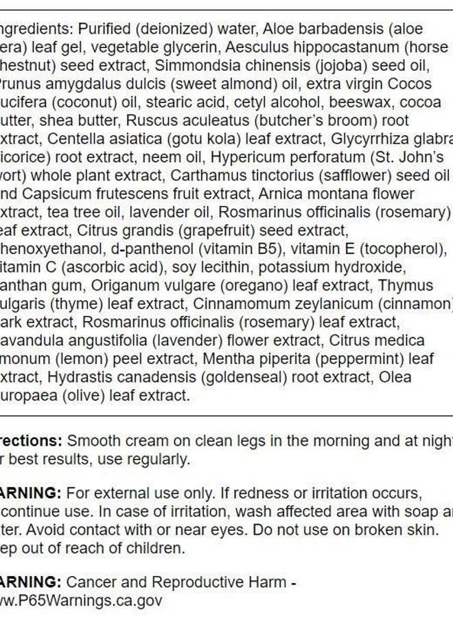 SWANSON Leg Vein Essentials Cream - 4 fl Ounce (118 ml) - Supportive Cream for Healthy Leg Veins and Circulation - Image 2