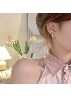 Delicate Blue Butterfly Knot Pearl Stud Earrings Simple Trendy Womens Jewelry Sweet Elegant Perfect For Girls Pearl Bow Stud Earrings
