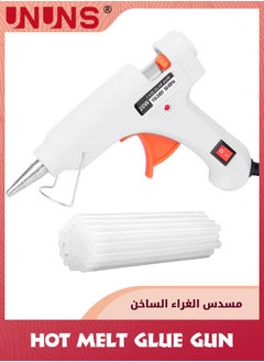 UNUNS Glue Gun,Mini Hot Glue Gun Kit With 30 Glue Sticks For School Crafts DIY Arts Quick Home Repairs,20W,White  - Image 1