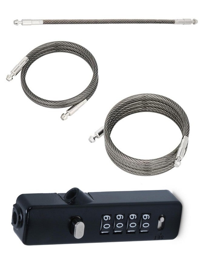 دوكوس DOCOSS-3 في 1 كابلات متعددة الأغراض، قفل خوذة فولاذي للدراجة/قفل دراجة مع كابلات بثلاثة أطوال لقفل الخوذة، قفل الحقيبة، قفل الباب، قفل الأمتعة، قفل البوابة، قفل الدراجة والمزيد - Image 1