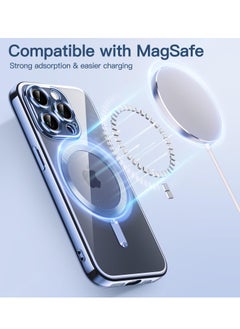 Houmt iPhone 15 Pro Max Case Electroplated Magnetic Case Support Wireless Charging Transparent Camera Lens Protector Shockproof iPhone 15 Pro Max Magsafe Cover 6.7 Inch  - Image 4