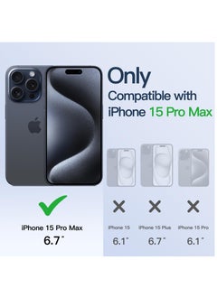 Houmt iPhone 15 Pro Max Case Electroplated Magnetic Case Support Wireless Charging Transparent Camera Lens Protector Shockproof iPhone 15 Pro Max Magsafe Cover 6.7 Inch  - Image 2