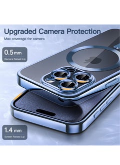 Houmt iPhone 15 Pro Max Case Electroplated Magnetic Case Support Wireless Charging Transparent Camera Lens Protector Shockproof iPhone 15 Pro Max Magsafe Cover 6.7 Inch  - Image 5