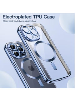 Houmt iPhone 15 Pro Max Case Electroplated Magnetic Case Support Wireless Charging Transparent Camera Lens Protector Shockproof iPhone 15 Pro Max Magsafe Cover 6.7 Inch  - Image 3