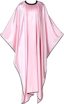 Beaupretty Professional Salon Cape Haircut Apron Hair Cutting Cape Hairdressing Gown Salon Barber Cape for Men Women Pink - Image 1