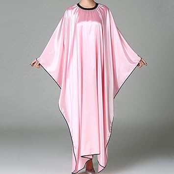 Beaupretty Professional Salon Cape Haircut Apron Hair Cutting Cape Hairdressing Gown Salon Barber Cape for Men Women Pink - Image 4