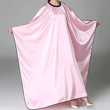 Beaupretty Professional Salon Cape Haircut Apron Hair Cutting Cape Hairdressing Gown Salon Barber Cape for Men Women Pink - Image 3