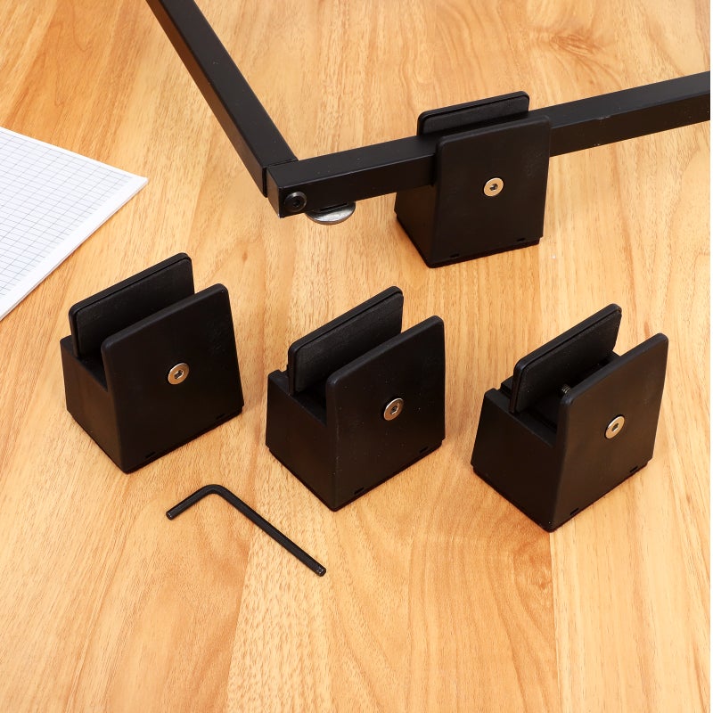 4pcs Furniture Risers Width Adjustable Bed Risers Table Leg Height Extenders For Desk Cabinet Couch Metal Table Feet Levelers - Image 5