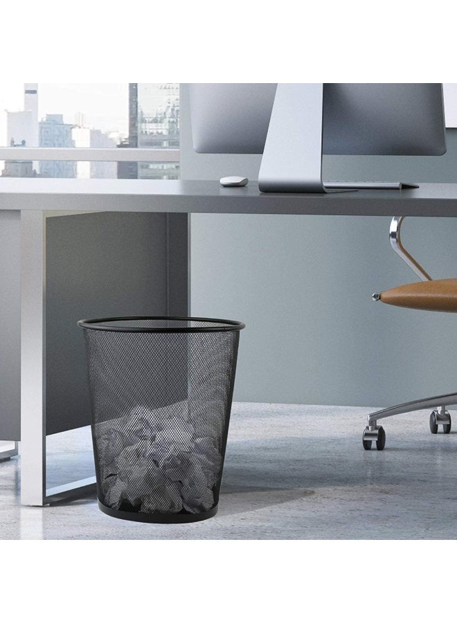 بكسل للأثاث مجموعة قطعتين سلة مهملات دائرية من الأسلاك المعدنية من بكسل الأثاث، خفيفة الوزن وأنيقة، سلة مهملات مثالية للمنزل والمكتب - Image 3