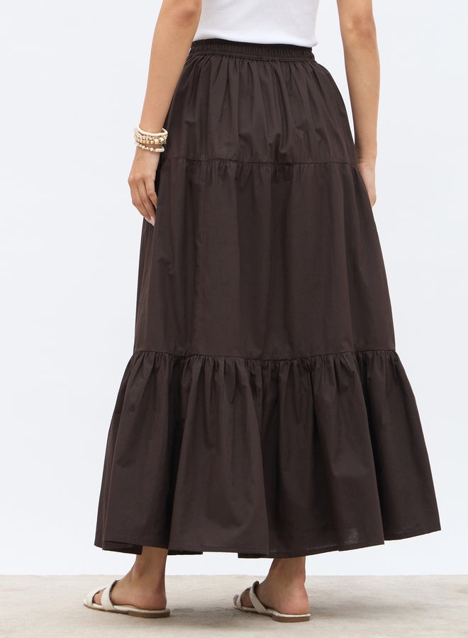 ستايلي تنورة ماكسي بطبقات وخصر مطاطي - Image 5