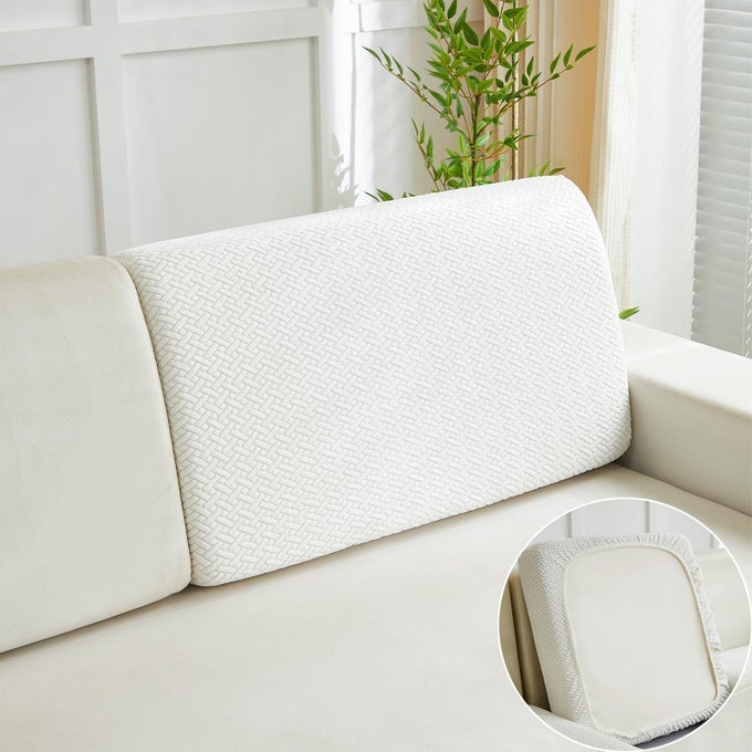 COUCH CUSHION COVERS FOR SOFA COUCH COVERS WEARRESISTANT UNIVERSAL SOFA COVER STRETCH FOR SECTIONAL SLIPCOVERS TEXTURECREAM WHITEBACK COVER L