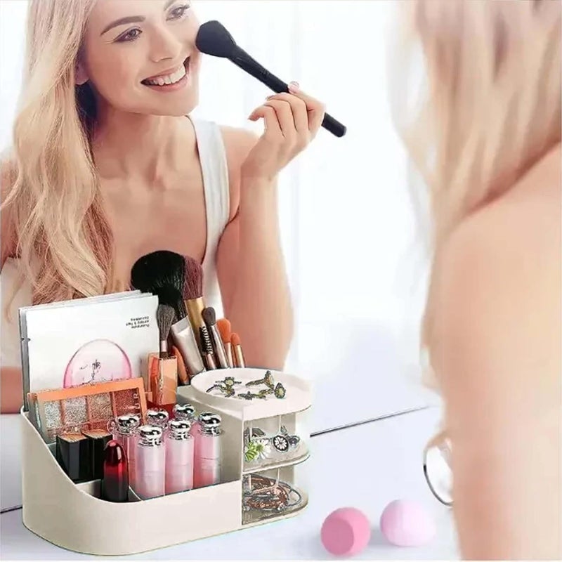 ENNCOZY Makeup Organizer | Makeup Box For Storage | Make Up, Cosmetic, Skincare Organiser For Women | Elegant Makeup Vanity With Transparent Drawer (Multi Color) - Image 5