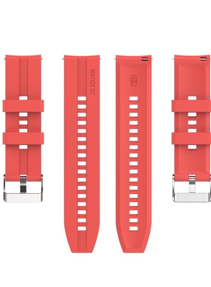 حزام سيليكون 20 ملم لساعة سامسونج جير سبورت/ساعة 6/5/4 40 ملم 44 ملم/ساعة 6 كلاسيك 43 ملم 47 ملم/ 5 برو 45 ملم/S2 كلاسيك/أكتيف 2 40 ملم 44 ملم/Amazfit GTS/2/2e/GTS3/3 Pro/GTS4/2 ميني/3 ميني/4 ميني أحمر - Image 4