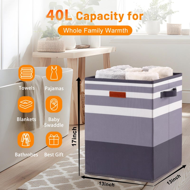 LLUAII Foldable 40L Large Towel Warmer Bucketï¼Œ360Â° Even Heating SPA Towel Warmers for Bathroom, Fast Heating with 4 Modes & 30/60/90 Min Presets & Auto Shut-Off, Gift Box - Image 2