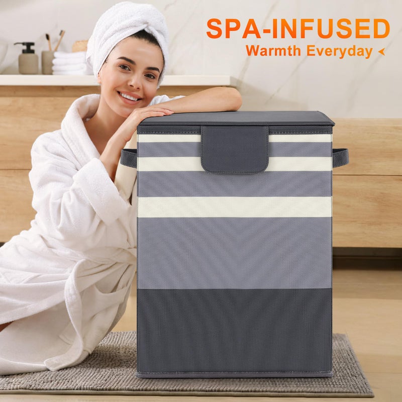 LLUAII Foldable 40L Large Towel Warmer Bucketï¼Œ360Â° Even Heating SPA Towel Warmers for Bathroom, Fast Heating with 4 Modes & 30/60/90 Min Presets & Auto Shut-Off, Gift Box - Image 5