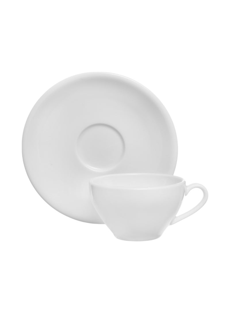 Royal Porcelain Espresso Cup 0.76 L & Saucer 12 Cm Set Of 2 Shape 02 White - Image 2