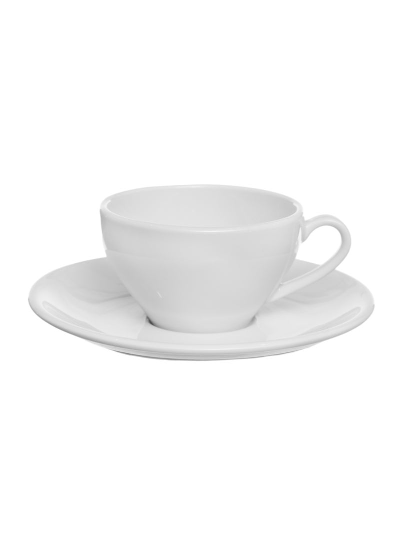 Royal Porcelain Espresso Cup 0.76 L & Saucer 12 Cm Set Of 2 Shape 02 White - Image 1