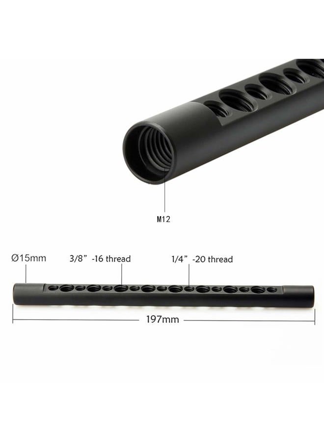 NICEYRIG 7.7 Inch 15mm Cheese Rod with 1/4 3/8 Locating Holes for DSLR Camera Cage Rig System - 074 - Image 3