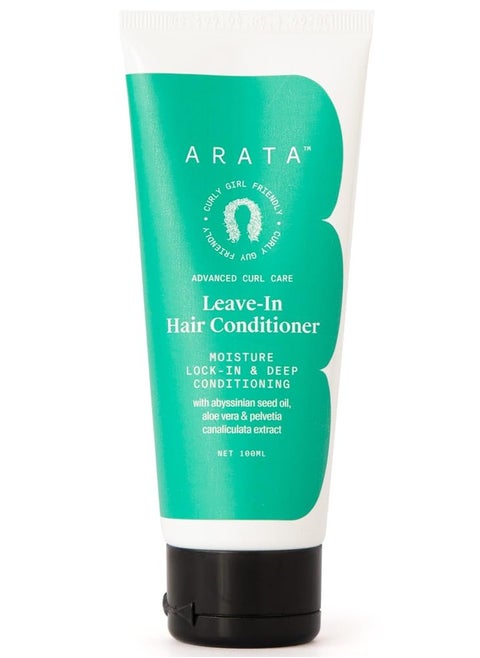 Arata Advanced Curl Care Leave In Conditioner 100 ML Moisturizes Deep Conditions For Soft Curls Abyssinian Seed Oil Aloe Vera