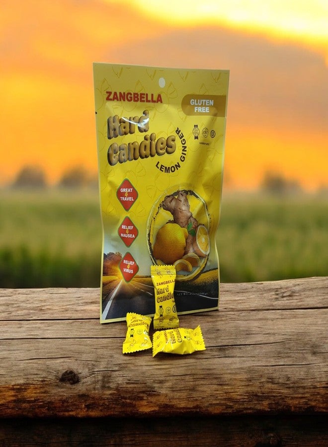 ZANGBELLA Ginger Hard Candy - Relief Nausea, Motion Sickness, Upset Stomach, Great Tasting Lemon Flavor, Individually Wrapped, Net 3.5 oz - Image 4