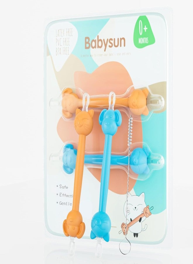Babysun 3 in 1 Baby Booger Remover and Baby Ear Cleaner Tool Baby Nose Cleaner with Soft Silicone End Dual Ear Wax and Snot Remover Safe Nasal Picker for Newborns Infants & Toddlers, BPA Free - Image 1