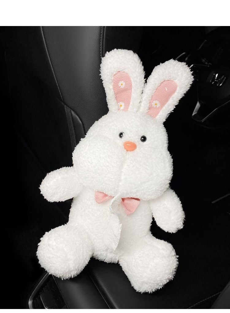 DUNISO Rabbit Car Sun Visor Tissue Box Holder Paper Towel Napkin Box Cover Seat Back Bracket Portable Car Mount Organizer Car Accessories - Image 5