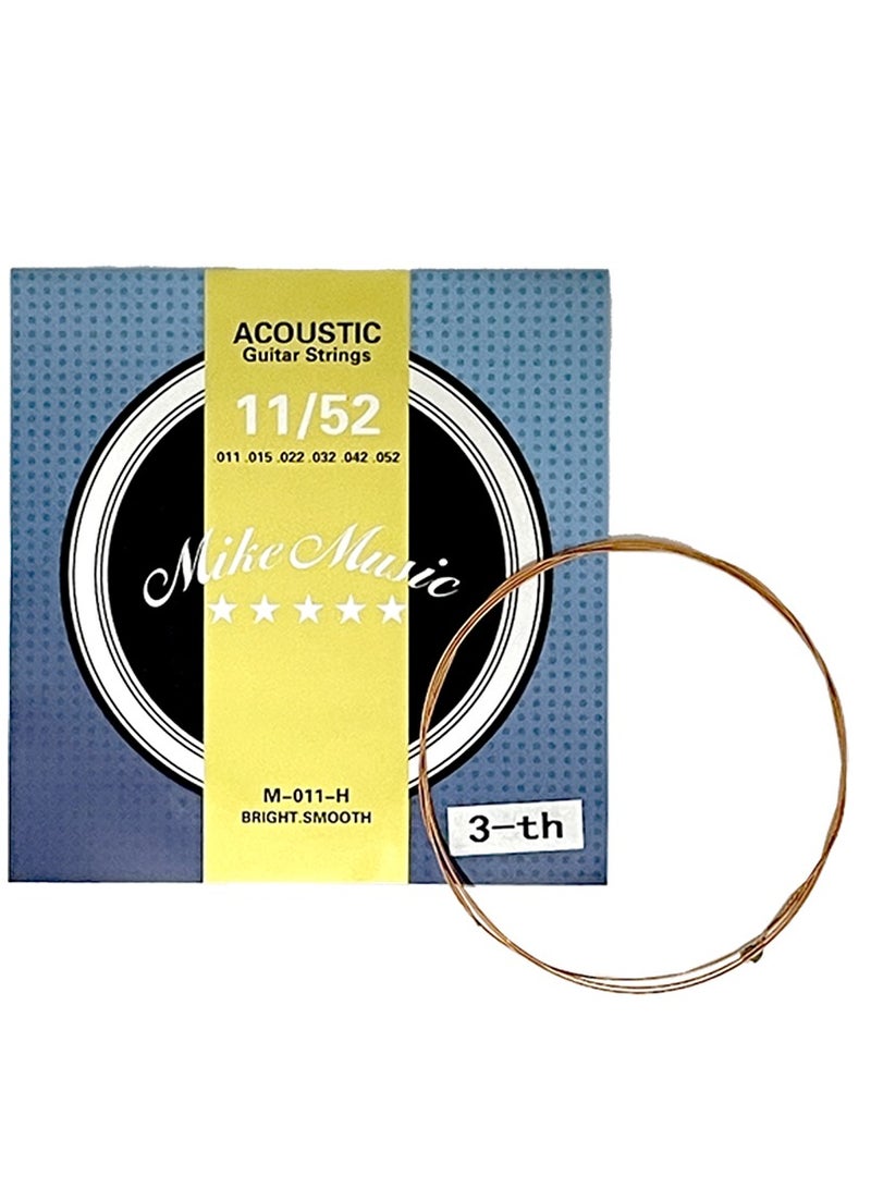 Mike Music Guitar G-String 5 Pack, Acoustic Guitar Strings 3rd String , Light Tension, Corrosion-Resistant Rust-Prevent Bronze 3rd Guitar Strings - Image 3