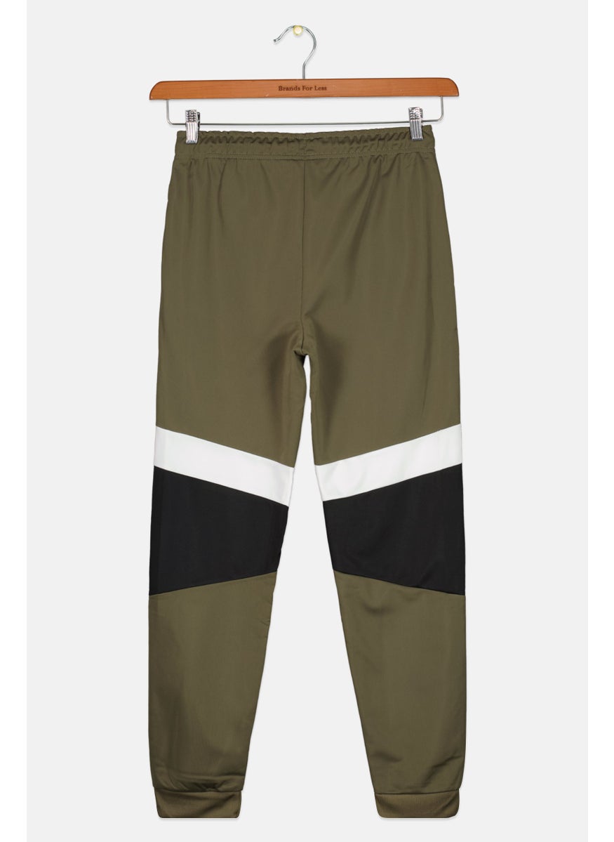 Body Glove - Kids Boy Regular Fit Solid Sweatpants, Olive - Image 1